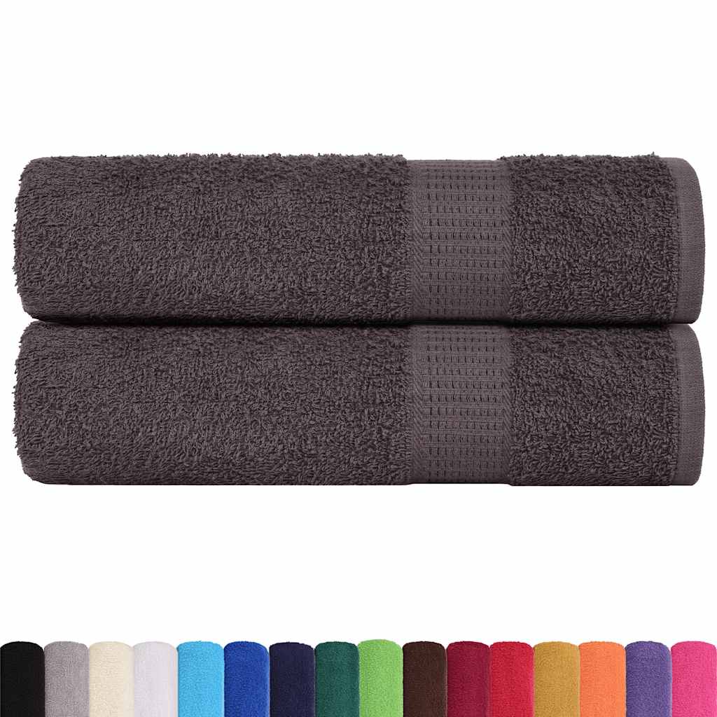 Vidaxl handdoeken frogn 2 st 50x100 cm 360 g m² antraciet