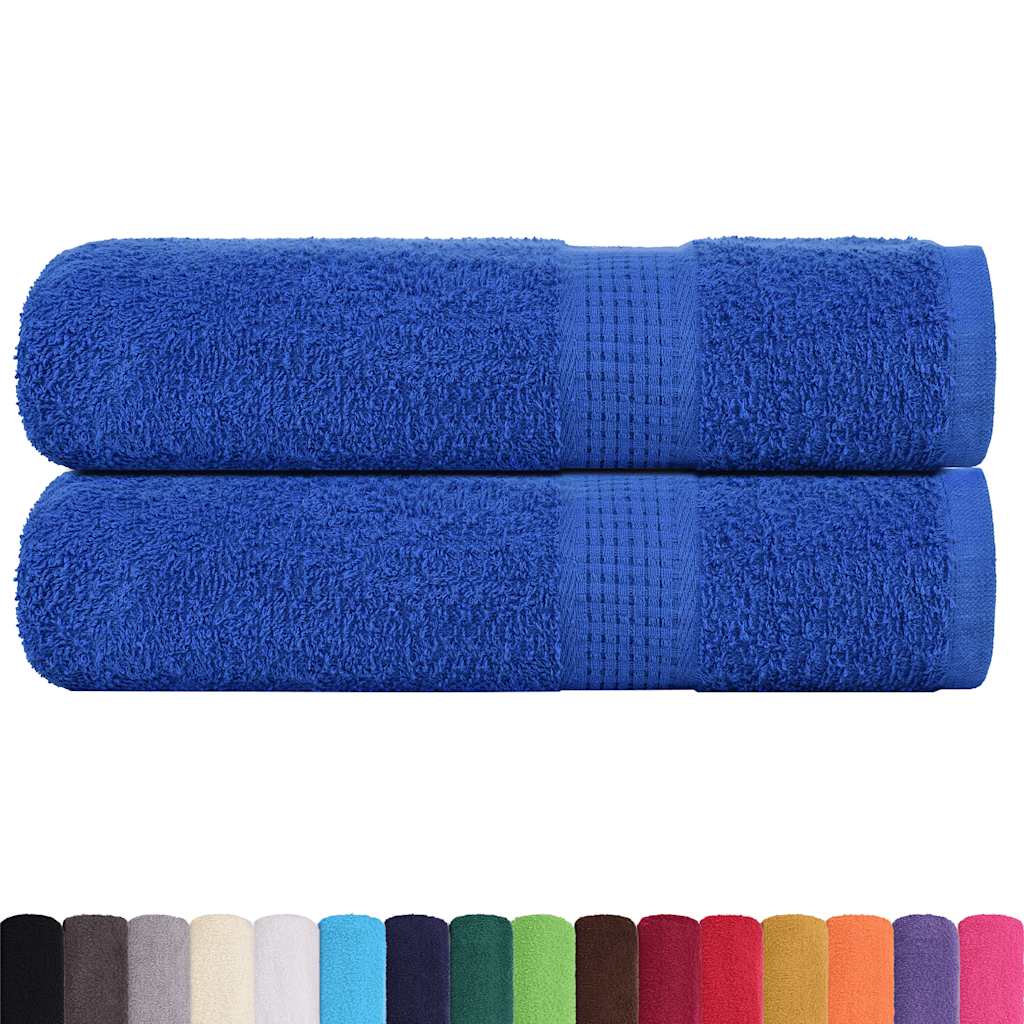 Vidaxl douchehanddoeken frogn 2 st 70x140 cm 360 g m² blauw