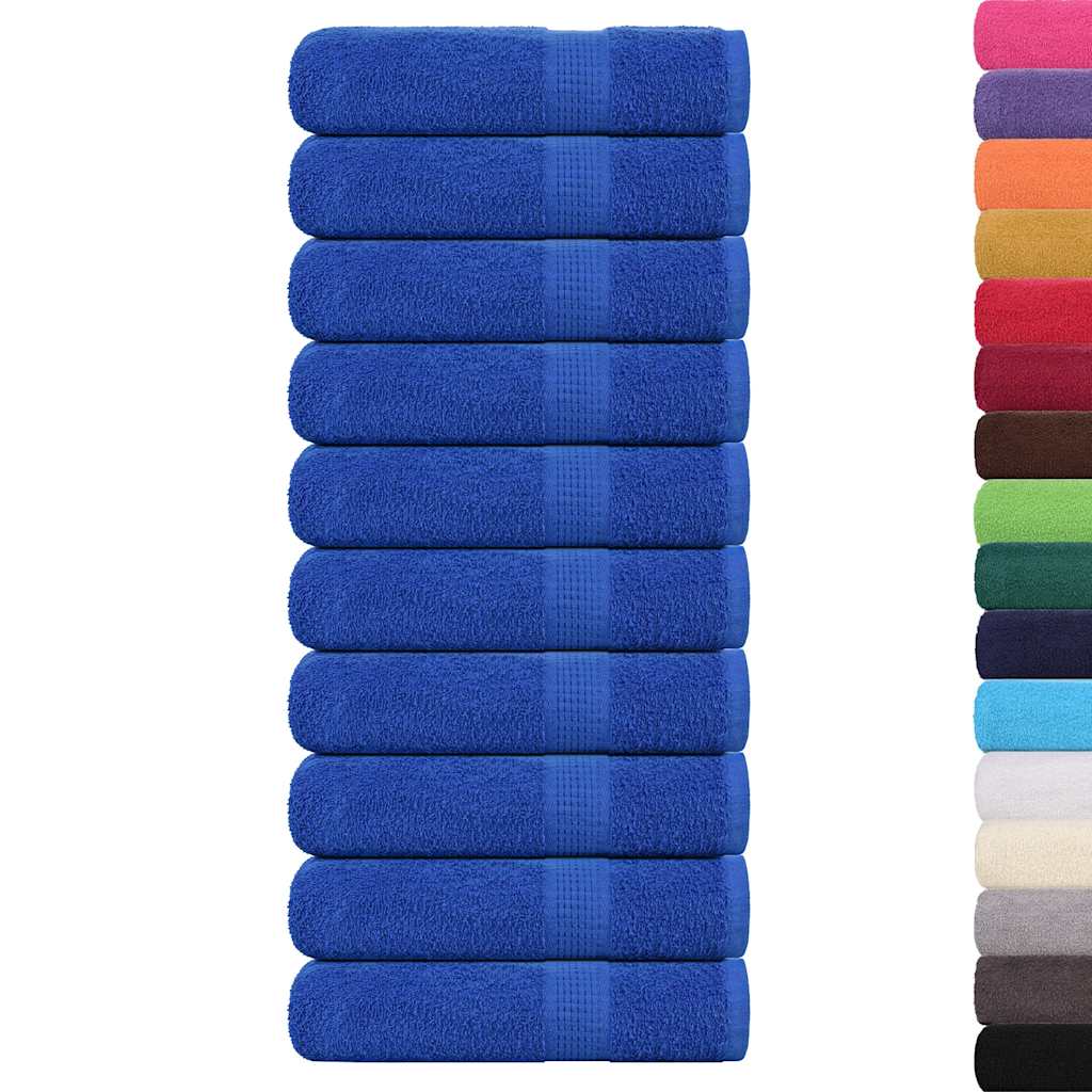 Vidaxl badhanddoeken frogn 10 st 100x150 cm 360 g m² blauw