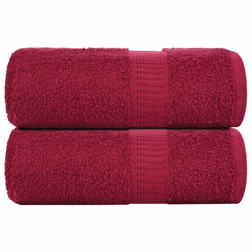 Vidaxl gastendoekjes frogn 2 st 30x50 cm 360 g m² bordeaux