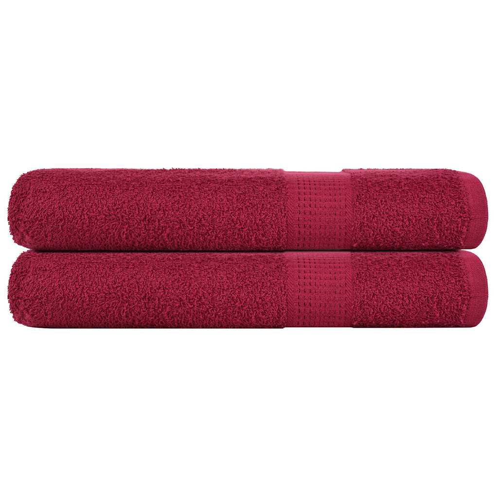 Vidaxl saunahanddoeken frogn 2 st 80x200 cm 360 g m² bordeaux
