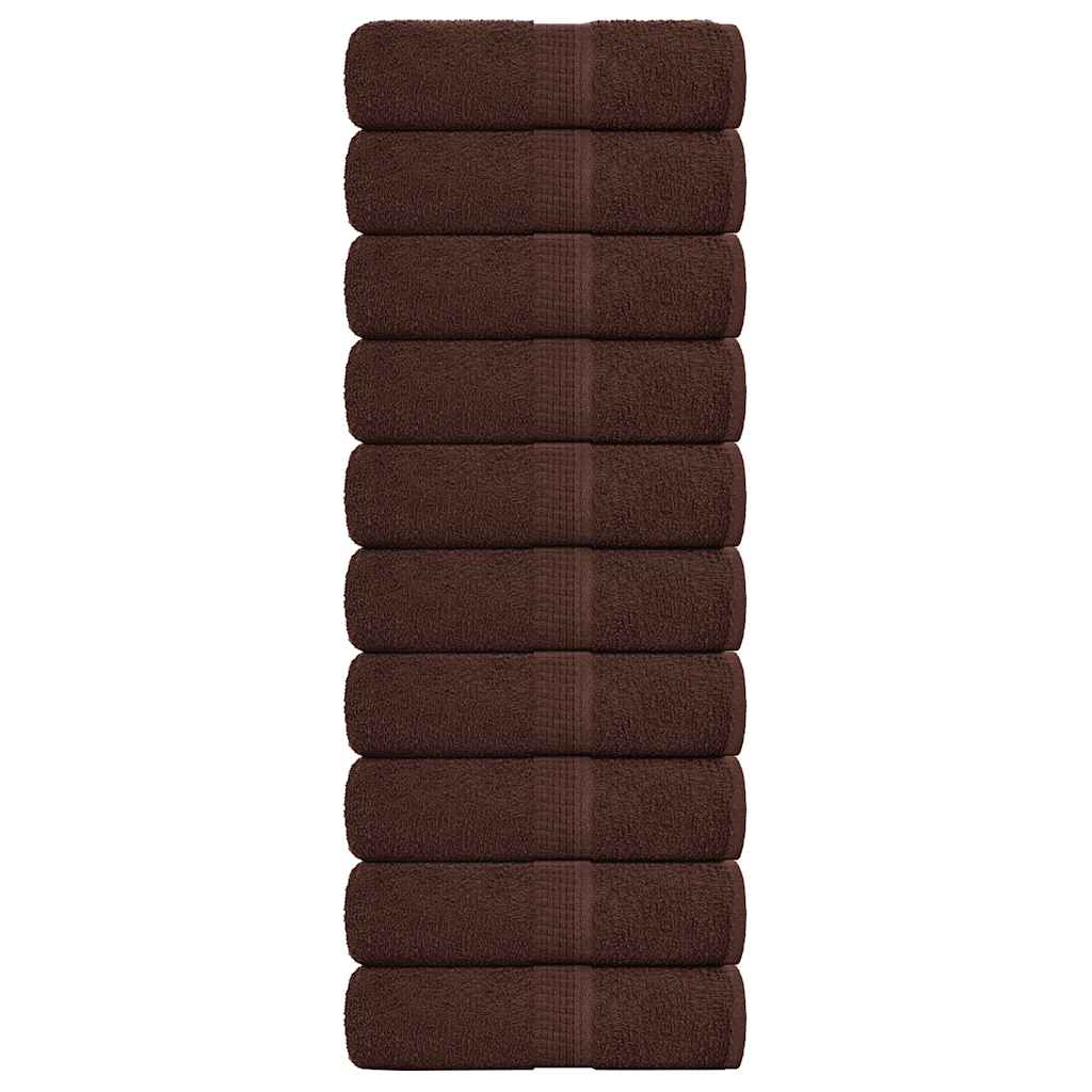 Vidaxl gastendoekjes frogn 10 st 30x50 cm 360 g m² bruin