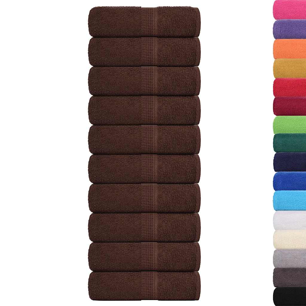 Vidaxl gastendoekjes frogn 10 st 30x50 cm 360 g m² bruin