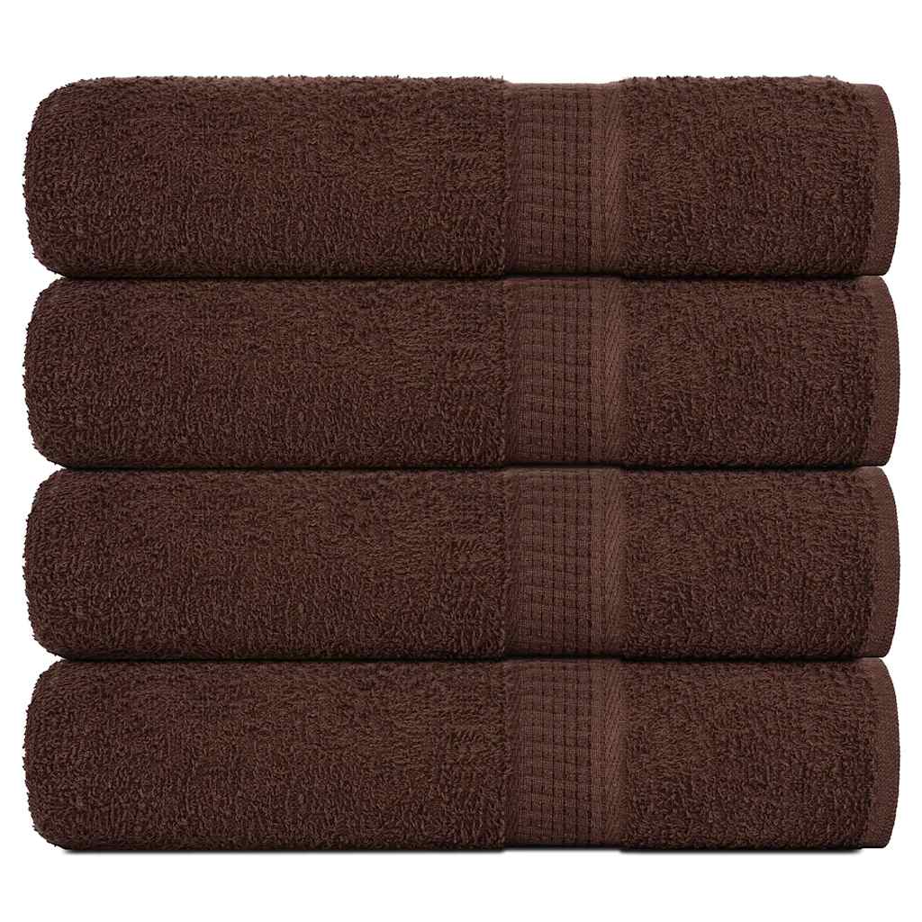 Vidaxl handdoeken frogn 4 st 50x100 cm 360 g m² bruin