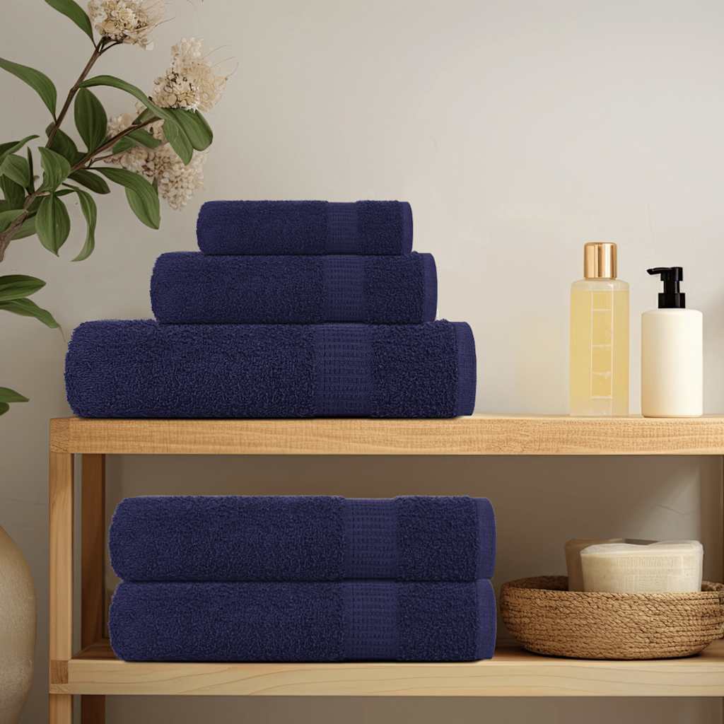 Vidaxl washandjes frogn 2 st 30x30 cm 360 g m² marineblauw