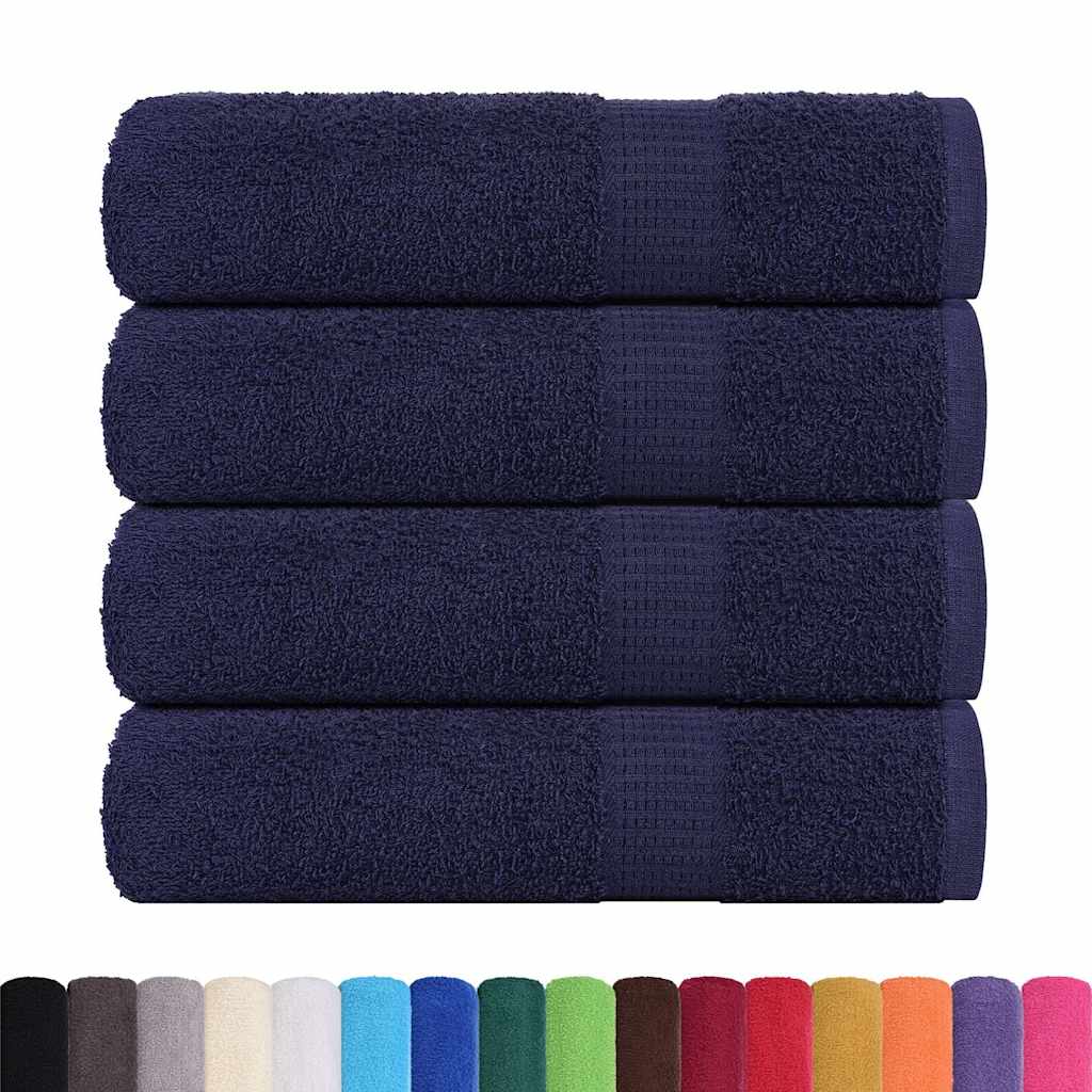 Vidaxl badhanddoeken frogn 4 st 100x150 cm 360 g m² marineblauw