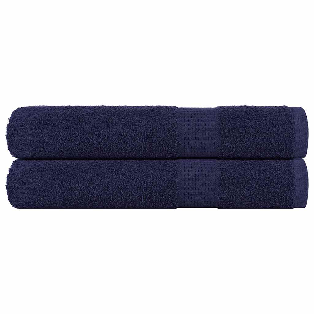 Vidaxl saunahanddoeken frogn 2 st 80x200 cm 360 g m² marineblauw
