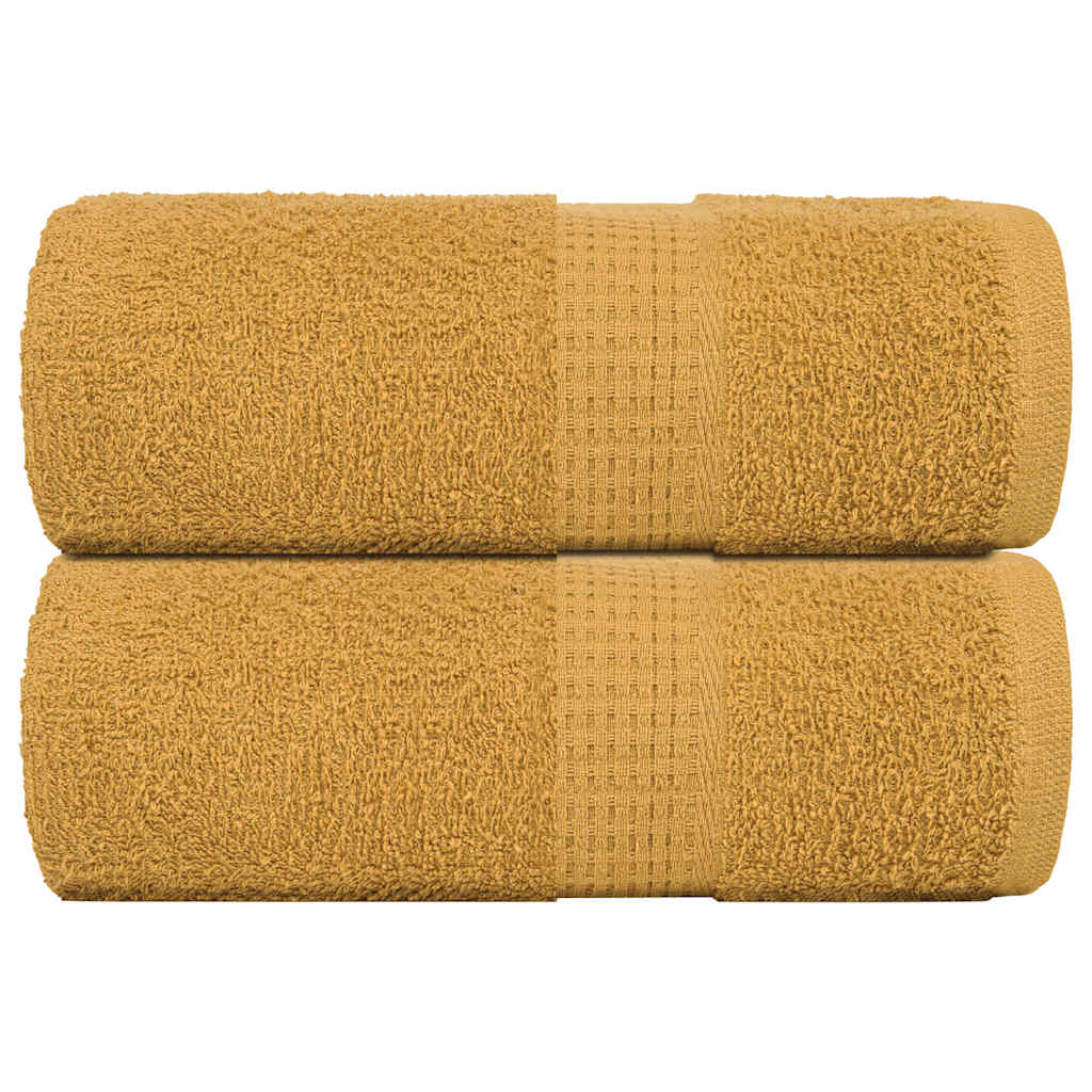 Vidaxl washandjes frogn 2 st 30x30 cm 360 g m² goud