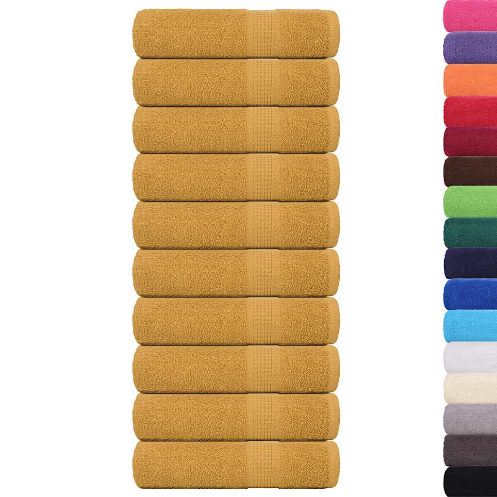 Vidaxl badhanddoeken frogn 10 st 100x150 cm 360 g m² goud