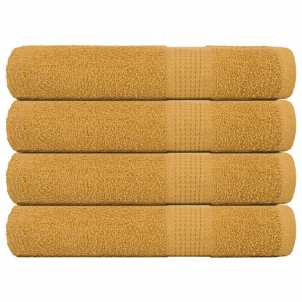 Vidaxl saunahanddoeken frogn 4 st 80x200 cm 360 g m² goud