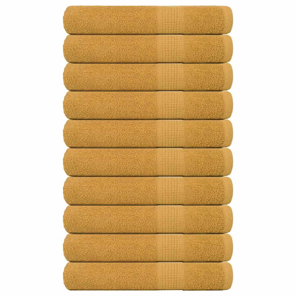 Vidaxl handdoeken frogn 10 st 100x200 cm 360 g m² goud