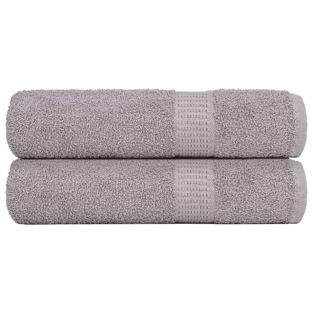 Vidaxl badhanddoeken frogn 2 st 100x150 cm 360 g m² grijs