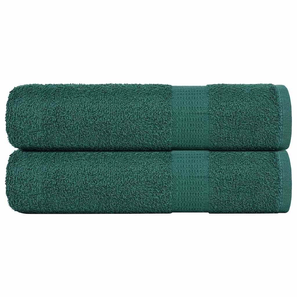 Vidaxl douchehanddoeken frogn 2 st 70x140 cm 360 g m² groen