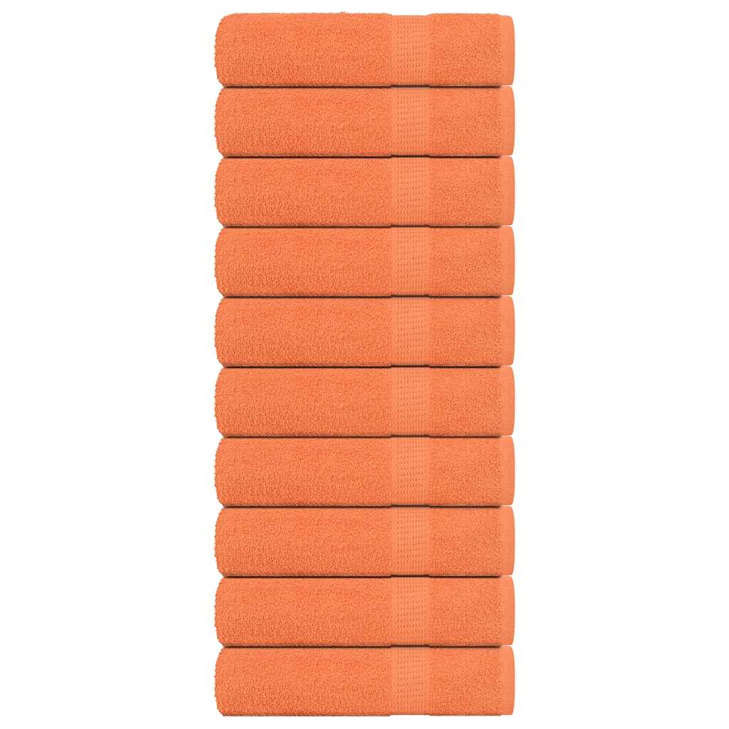 Vidaxl badhanddoeken frogn 10 st 100x150 cm 360 g m² oranje
