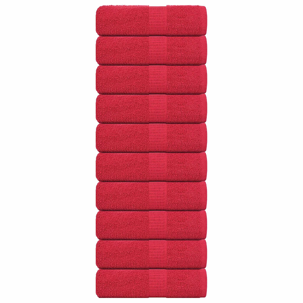 Vidaxl gastendoekjes 10 st 30x50 cm 360 g m² 100% rood katoen