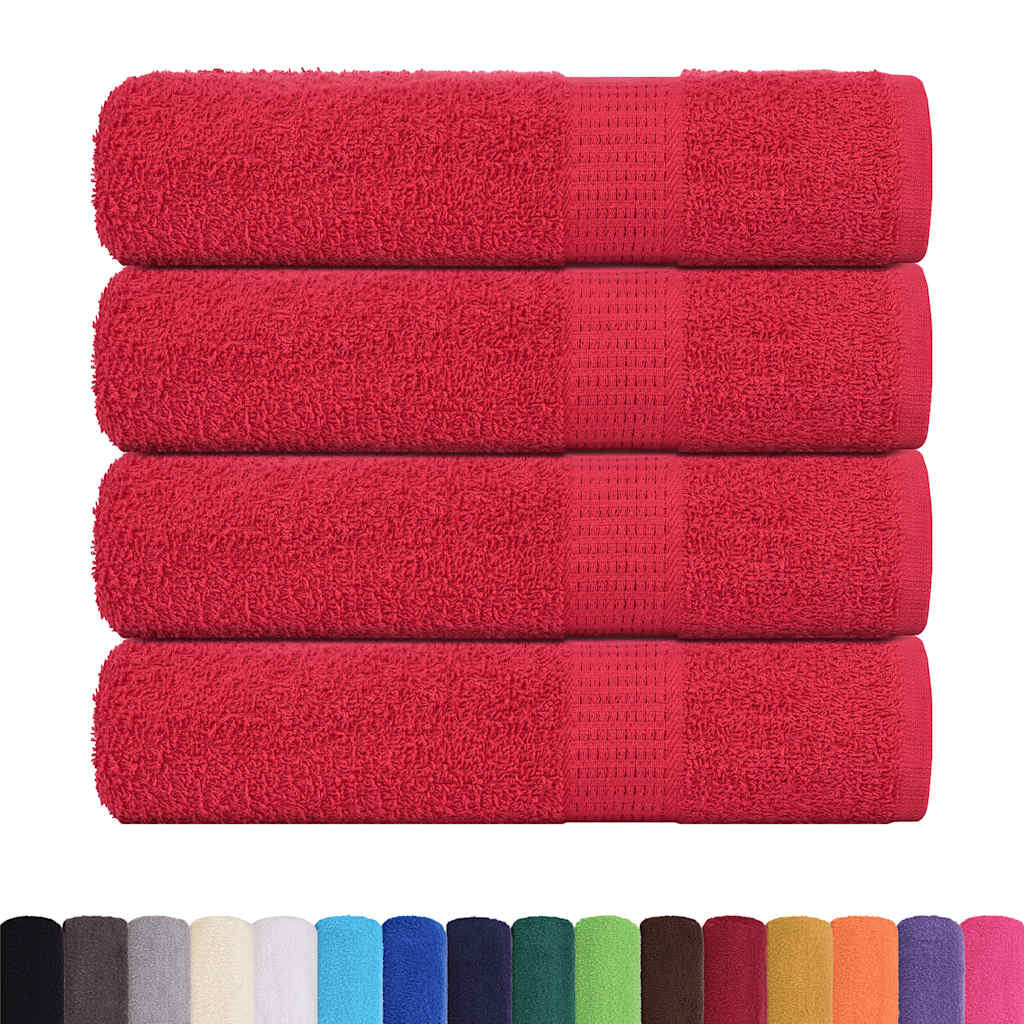 Vidaxl handdoeken frogn 4 st 50x100 cm 360 g m² rood
