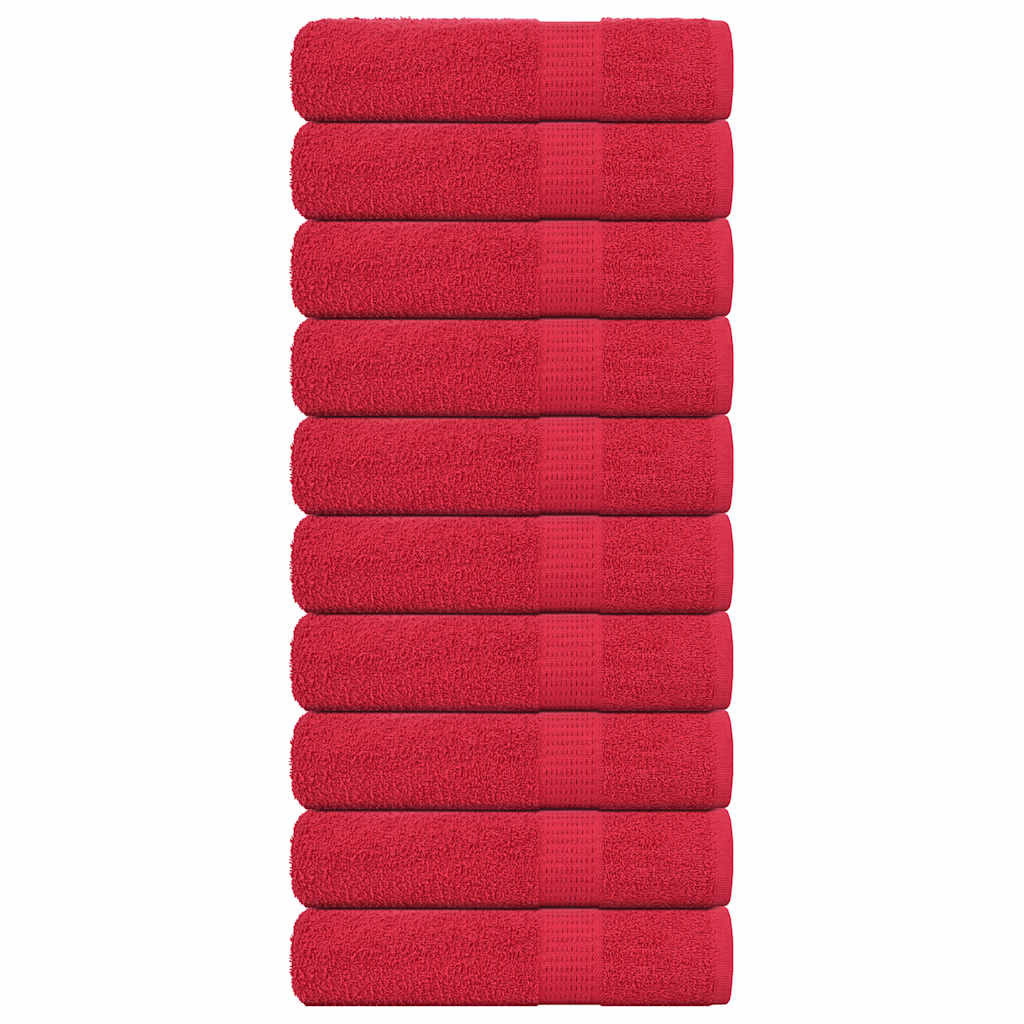 Vidaxl douchehanddoeken frogn 10 st 70x140 cm 360 g m² rood
