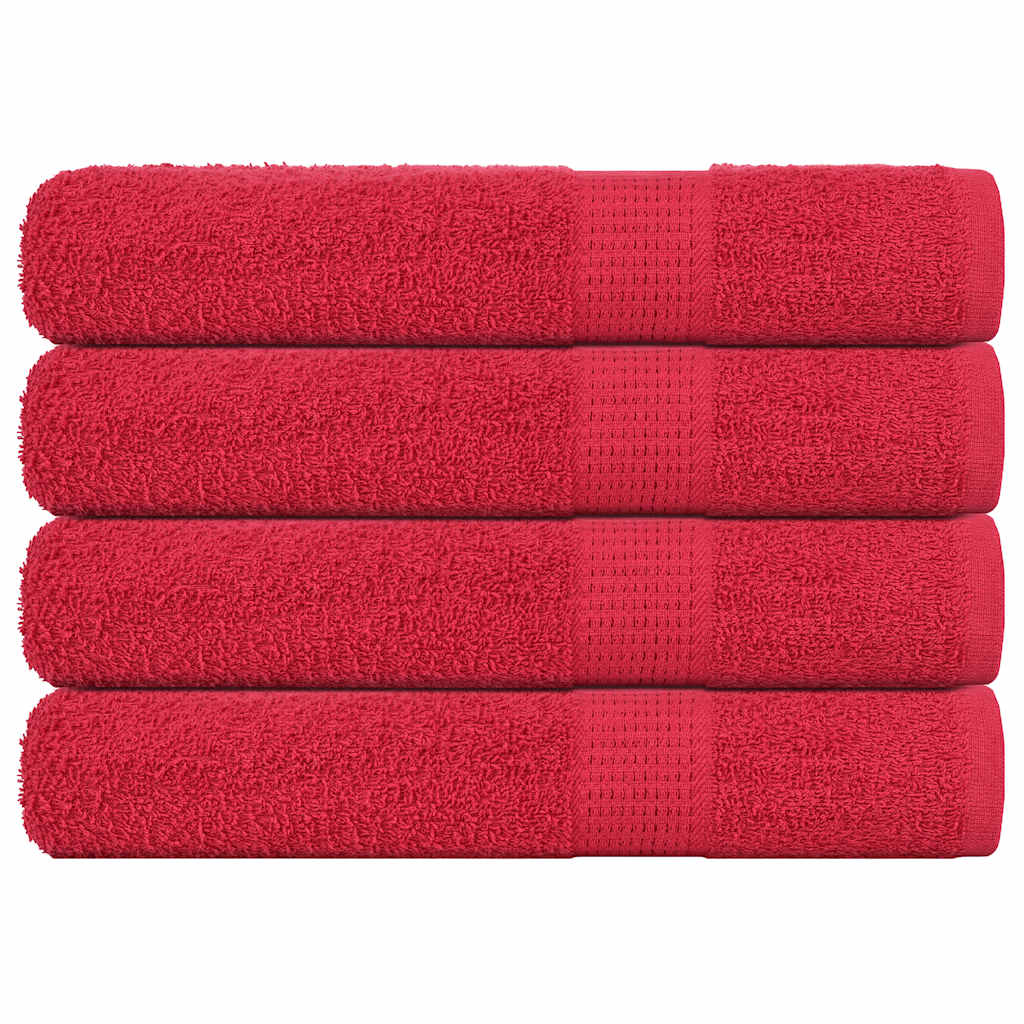 Vidaxl handdoeken frogn 4 st 100x200 cm 360 g m² rood