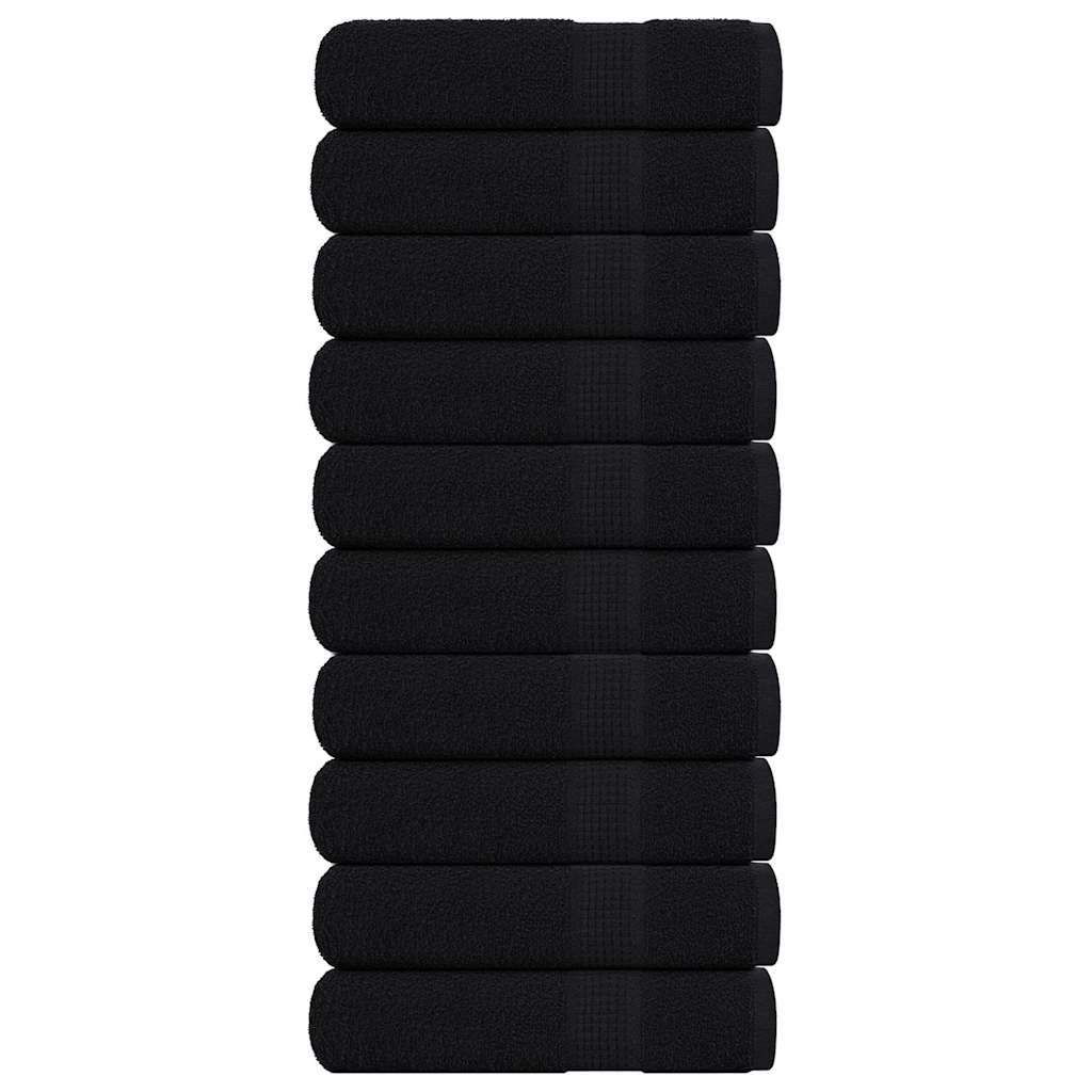 Vidaxl handdoeken frogn 10 st 50x100 cm 360 g m² zwart