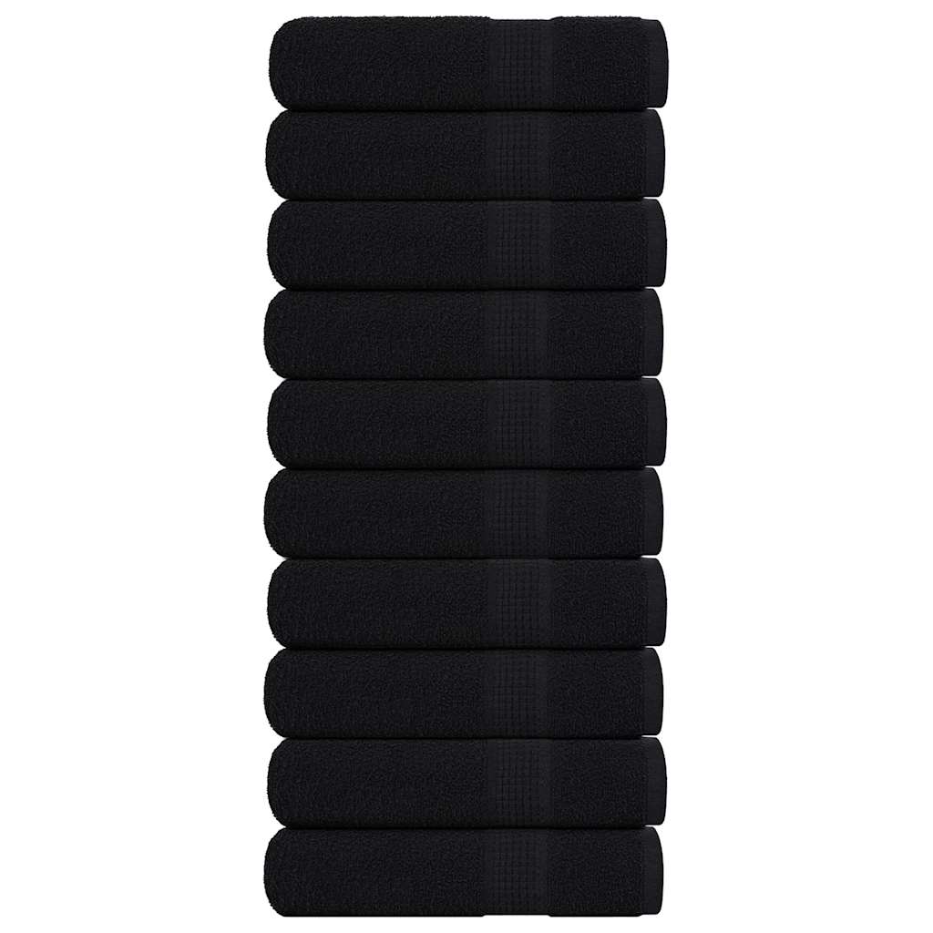 Vidaxl douchehanddoeken frogn 10 st 70x140 cm 360 g m² zwart