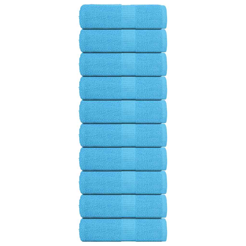 Vidaxl washandjes frogn 10 st 30x30 cm 360 g m² turquoise