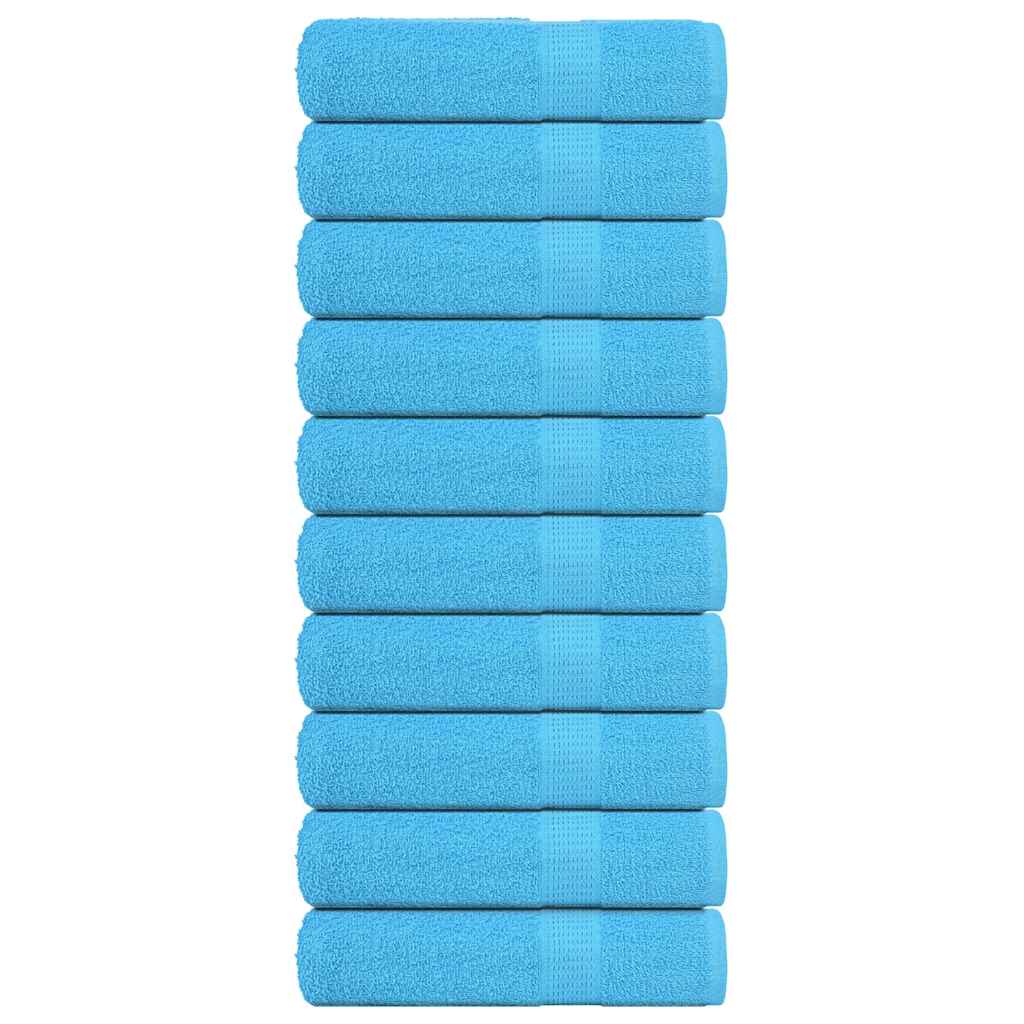 VidaXL Handdoeken 10 st 50x100 cm 360 g m² 100% katoen turkoois
