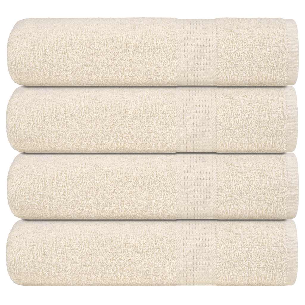 Vidaxl badhanddoeken frogn 4 st 100x150 cm 360 g m² crème