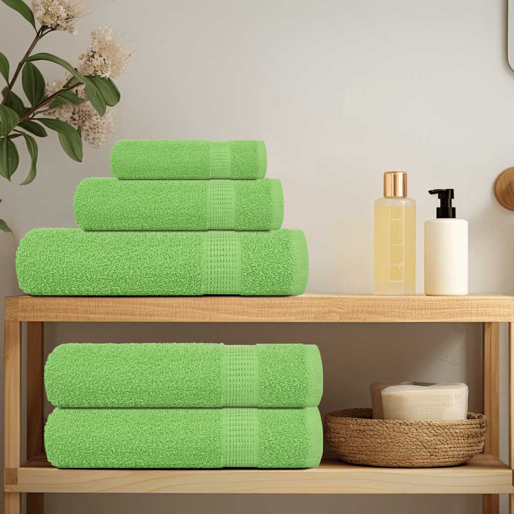 Vidaxl douchehanddoeken frogn 2 st 70x140 cm 360 g m² appelgroen