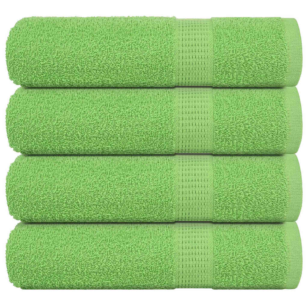 Vidaxl douchehanddoeken frogn 4 st 70x140 cm 360 g m² appelgroen