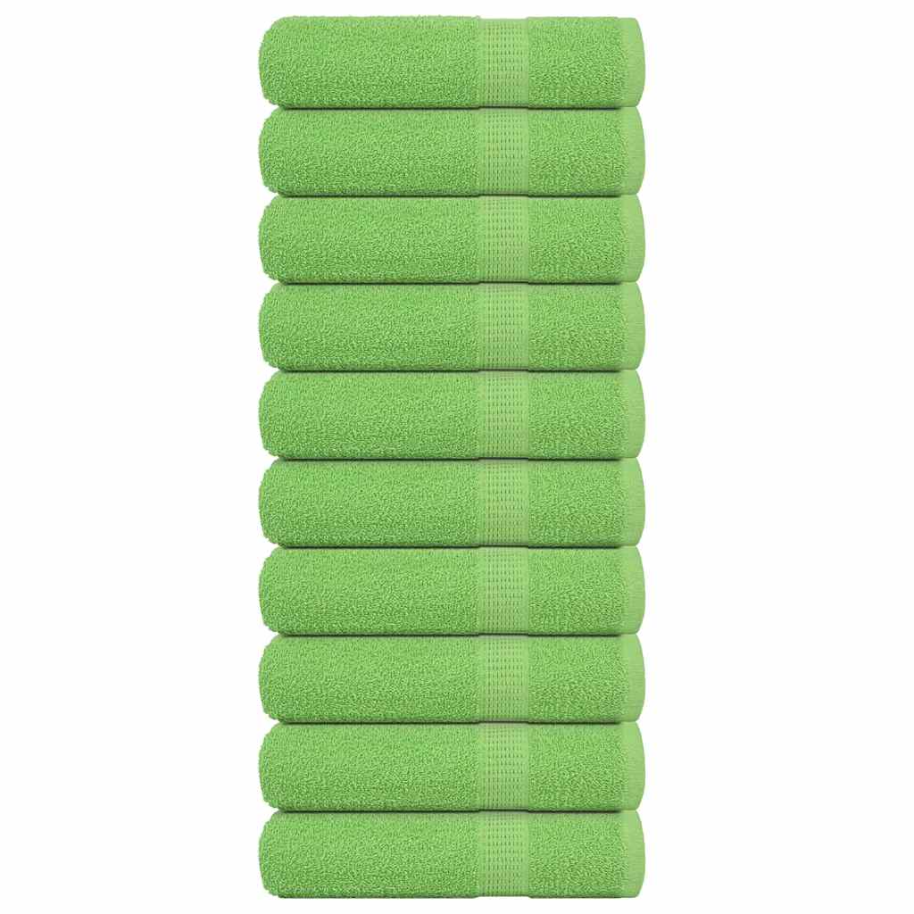 Vidaxl douchehanddoeken frogn 10 st 70x140 cm 360 g m² appelgroen