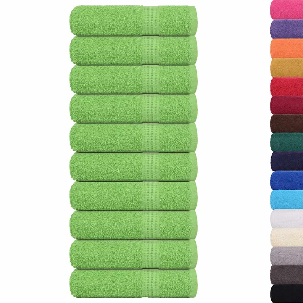 Vidaxl douchehanddoeken frogn 10 st 70x140 cm 360 g m² appelgroen