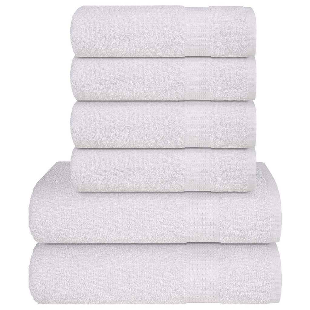 Vidaxl 6-delige handdoekenset frogn 360 g m² wit