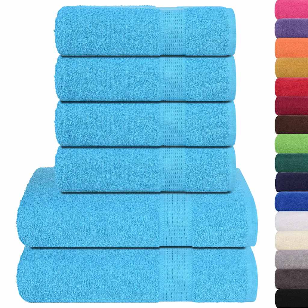 Vidaxl 6-delige handdoekenset frogn 360 g m² turquoise