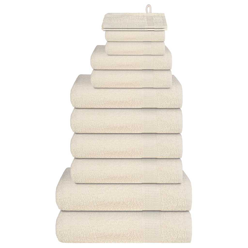 Vidaxl 12-delige handdoekenset frogn 360 g m² crème