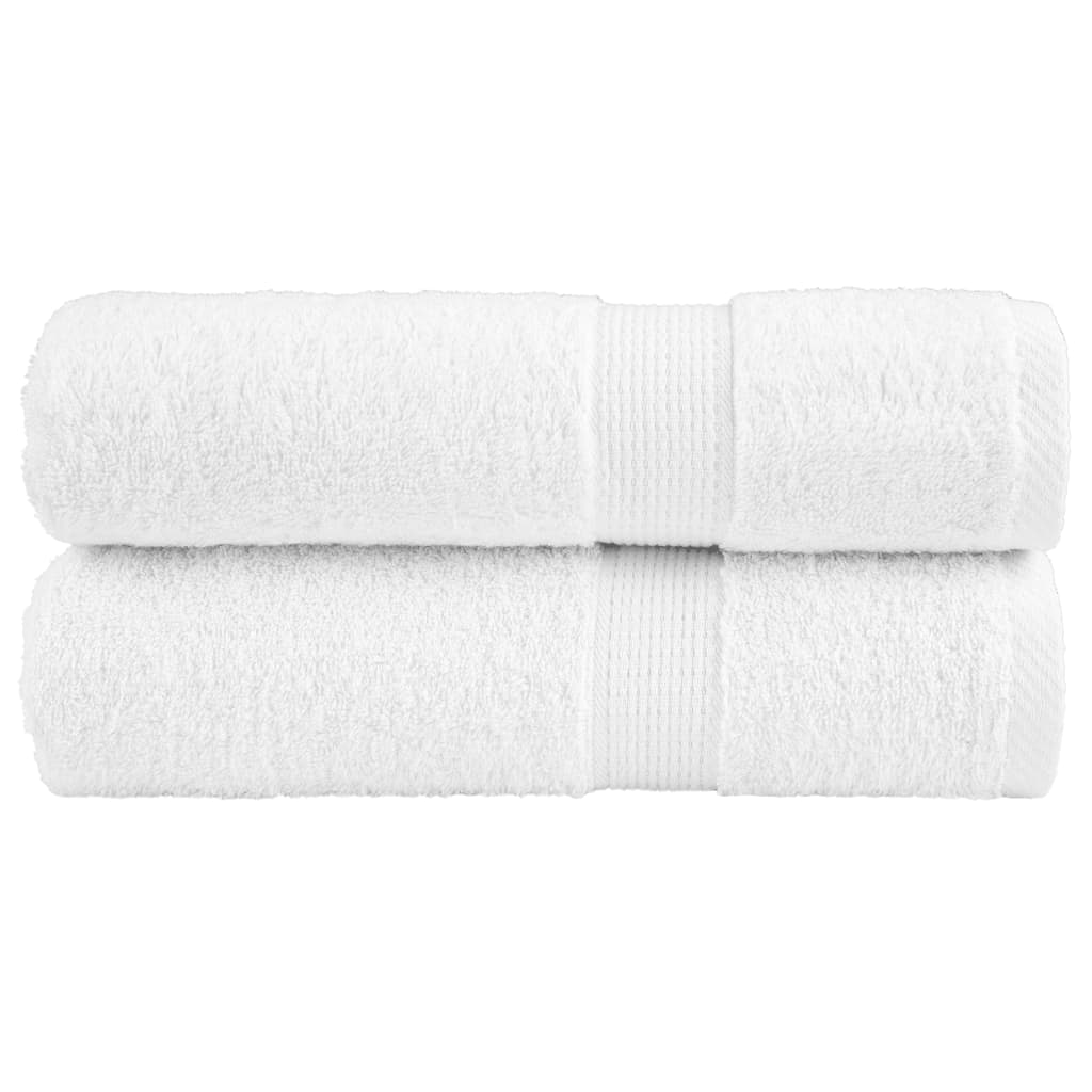 Vidaxl badhanddoeken solund 2 st 600 g m² 100x150 cm wit
