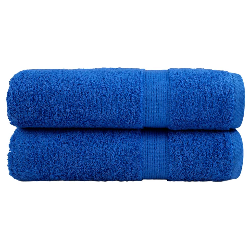 Vidaxl badhanddoeken solund 2 st 600 g m² 70x140 cm blauw