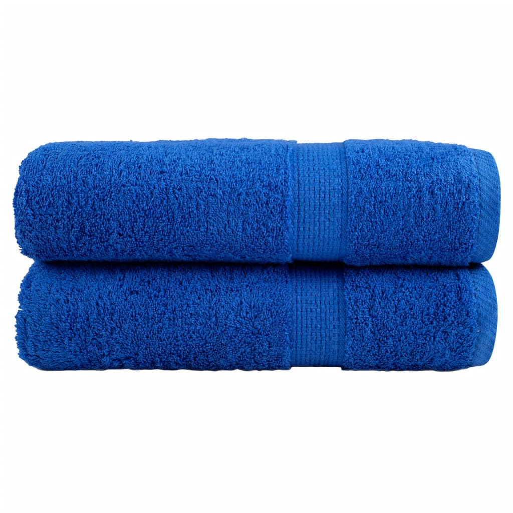 Vidaxl badhanddoeken solund 2 st 600 g m² 100x150 cm blauw