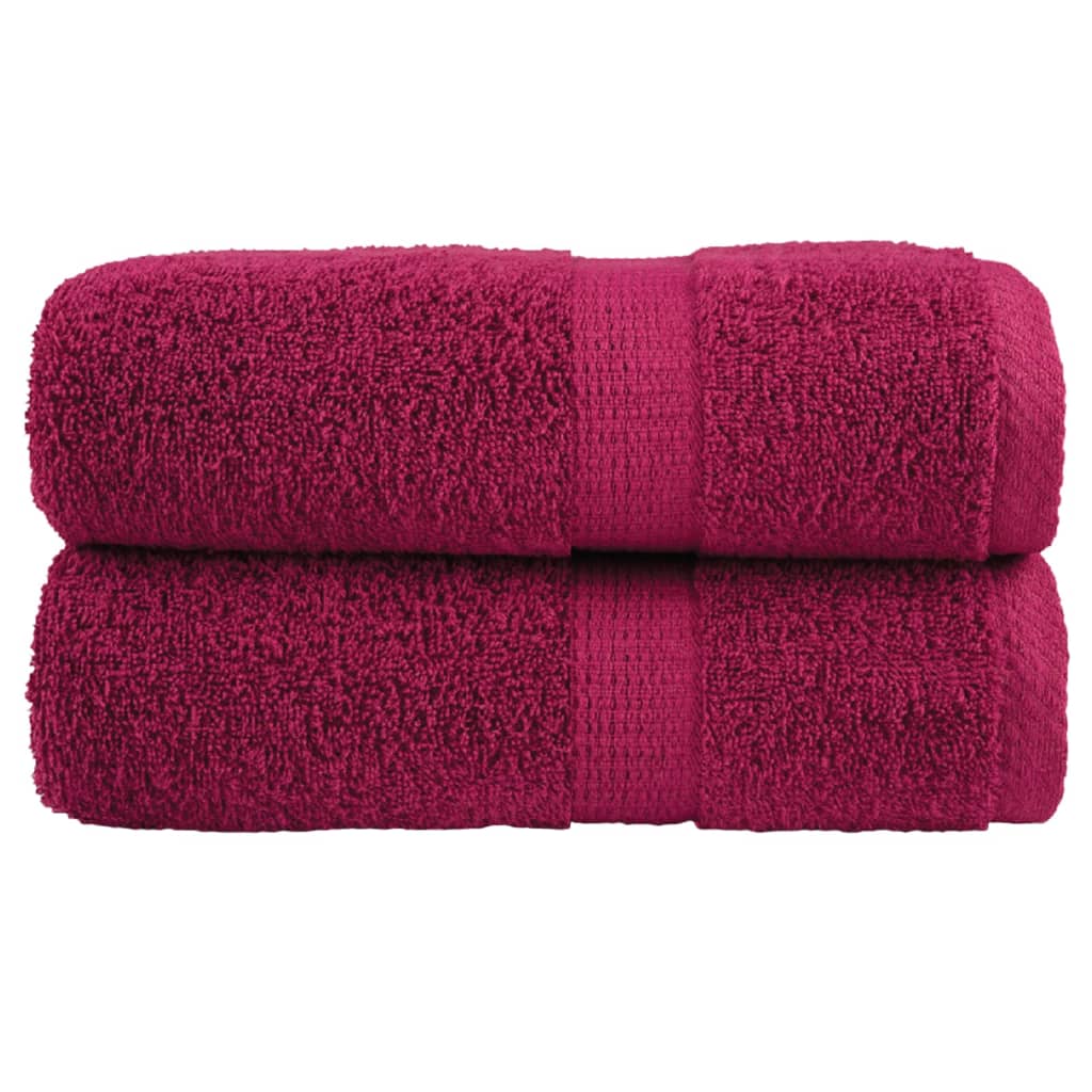 Vidaxl gastendoekjes solund 2 st 600 g m² 30x50 cm bordeauxrood