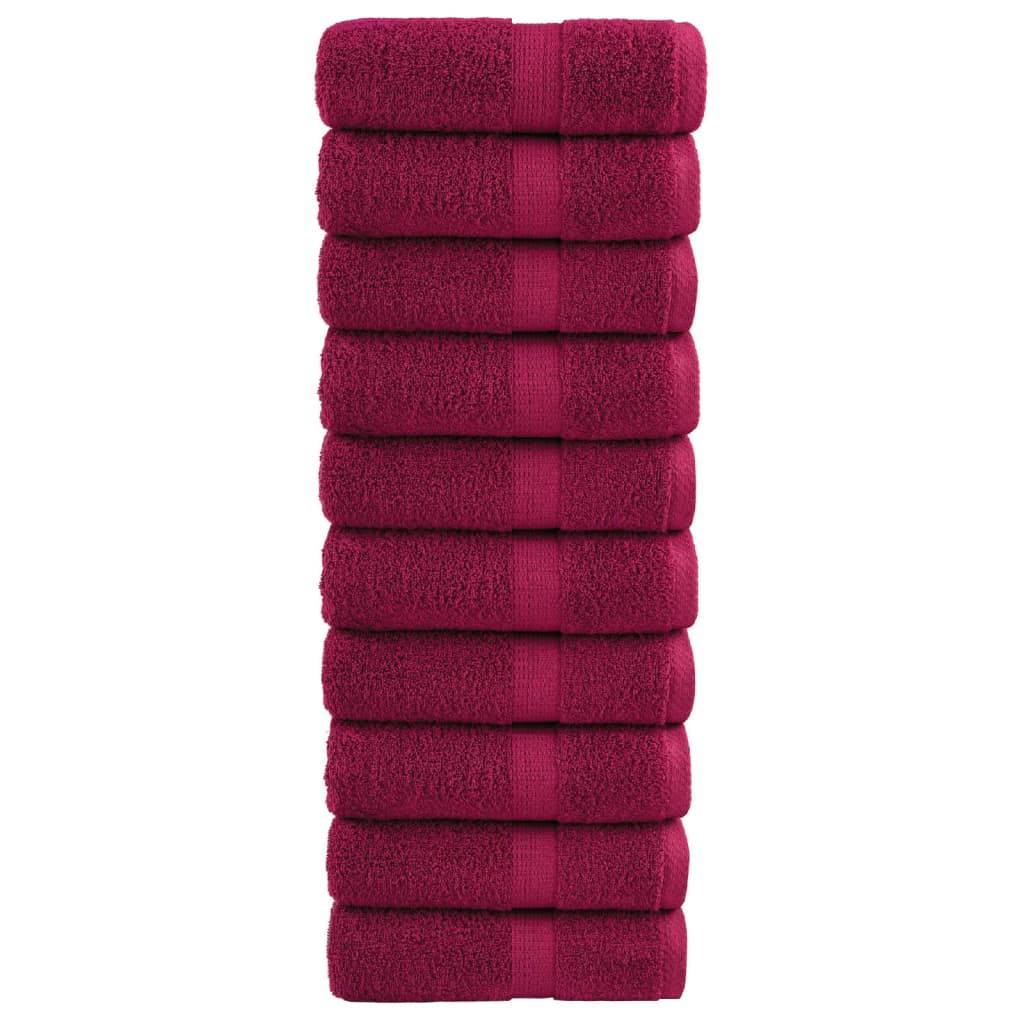 Vidaxl gastendoekjes solund 10 st 600 g m² 30x50 cm bordeauxrood