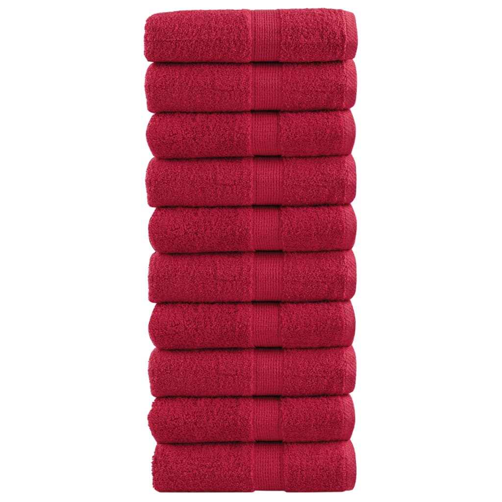 VidaXL Gastendoekjes SOLUND 10 st 600 g m² 30x50 cm rood