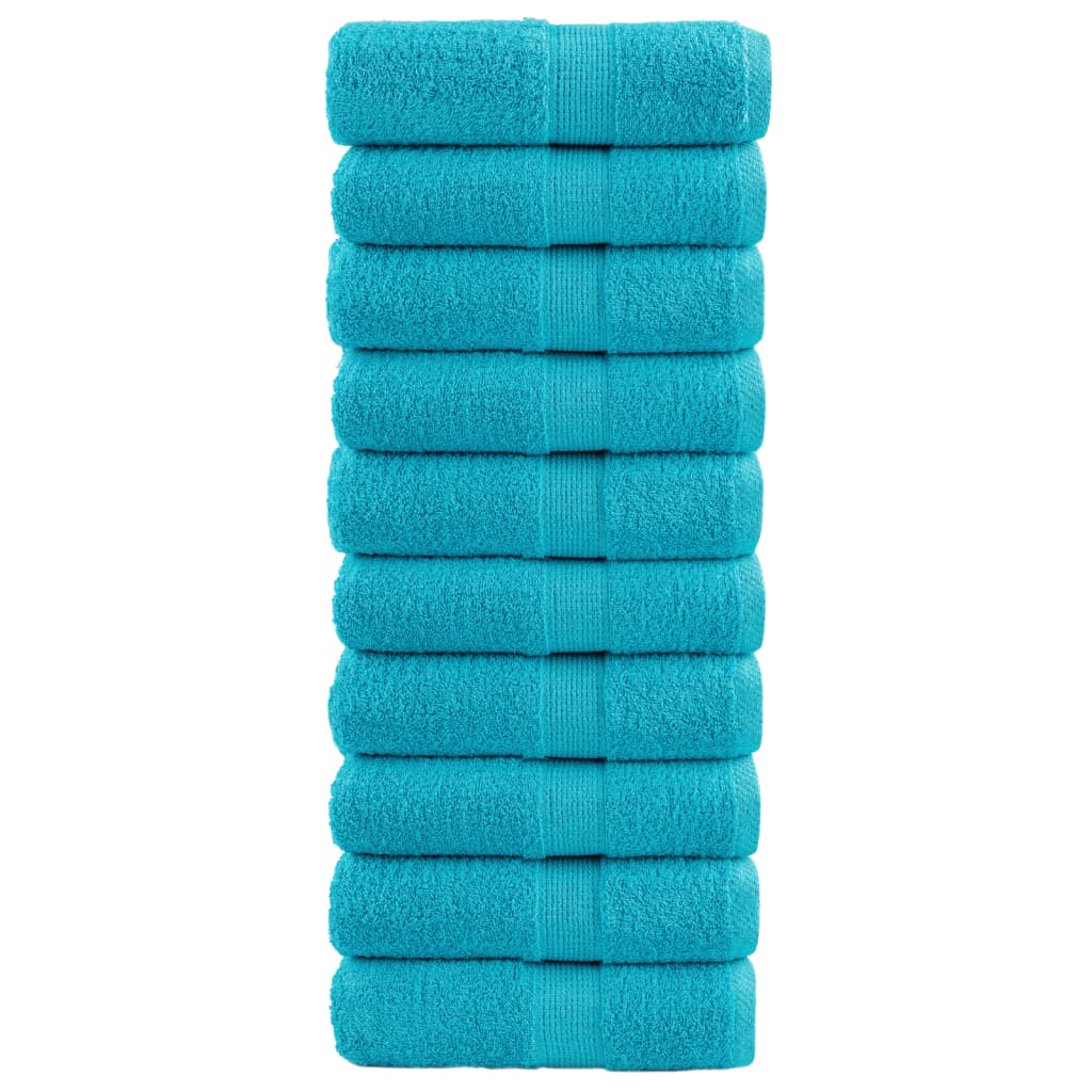 VidaXL Gastendoekjes SOLUND 10 st 600 g m² 30x50 cm turkoois