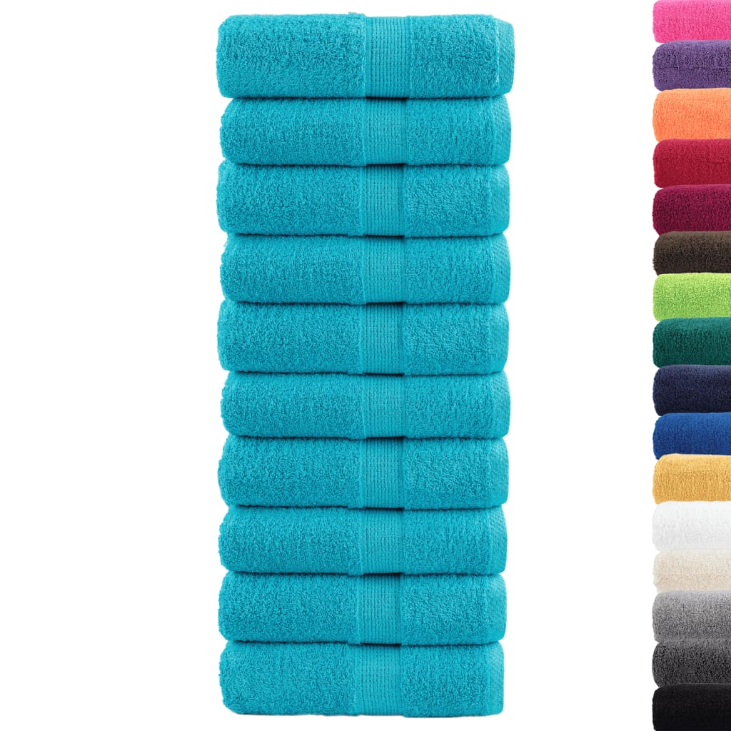 VidaXL Gastendoekjes SOLUND 10 st 600 g m² 30x50 cm turkoois