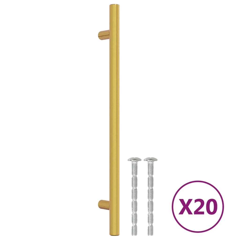 Vidaxl handvatten 20 st 192 mm roestvrij staal goudkleurig