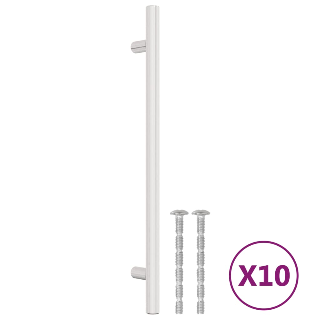 Vidaxl handvatten 10 st 192 mm roestvrij staal zilverkleurig