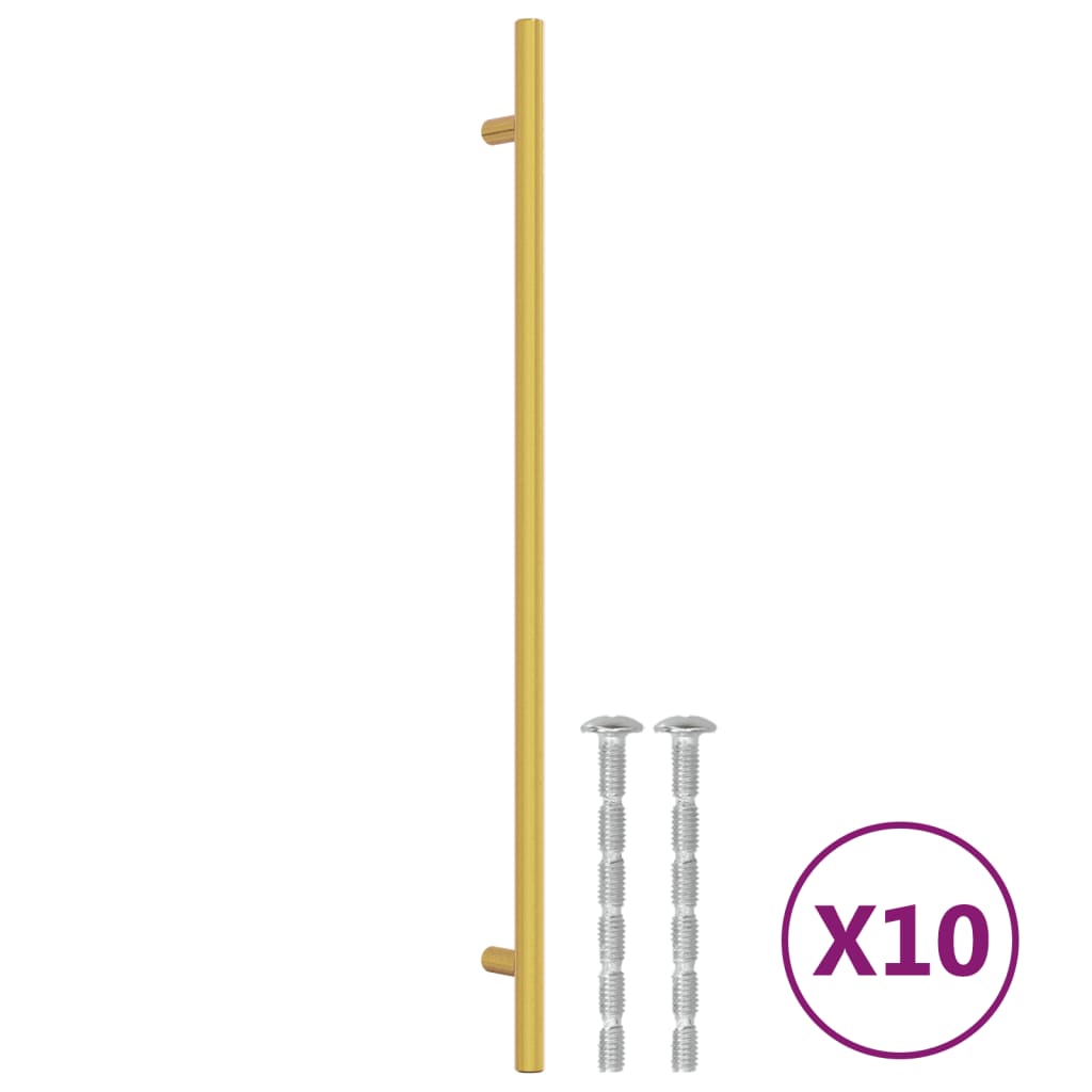 Vidaxl handvatten 10 st 320 mm roestvrij staal goudkleurig