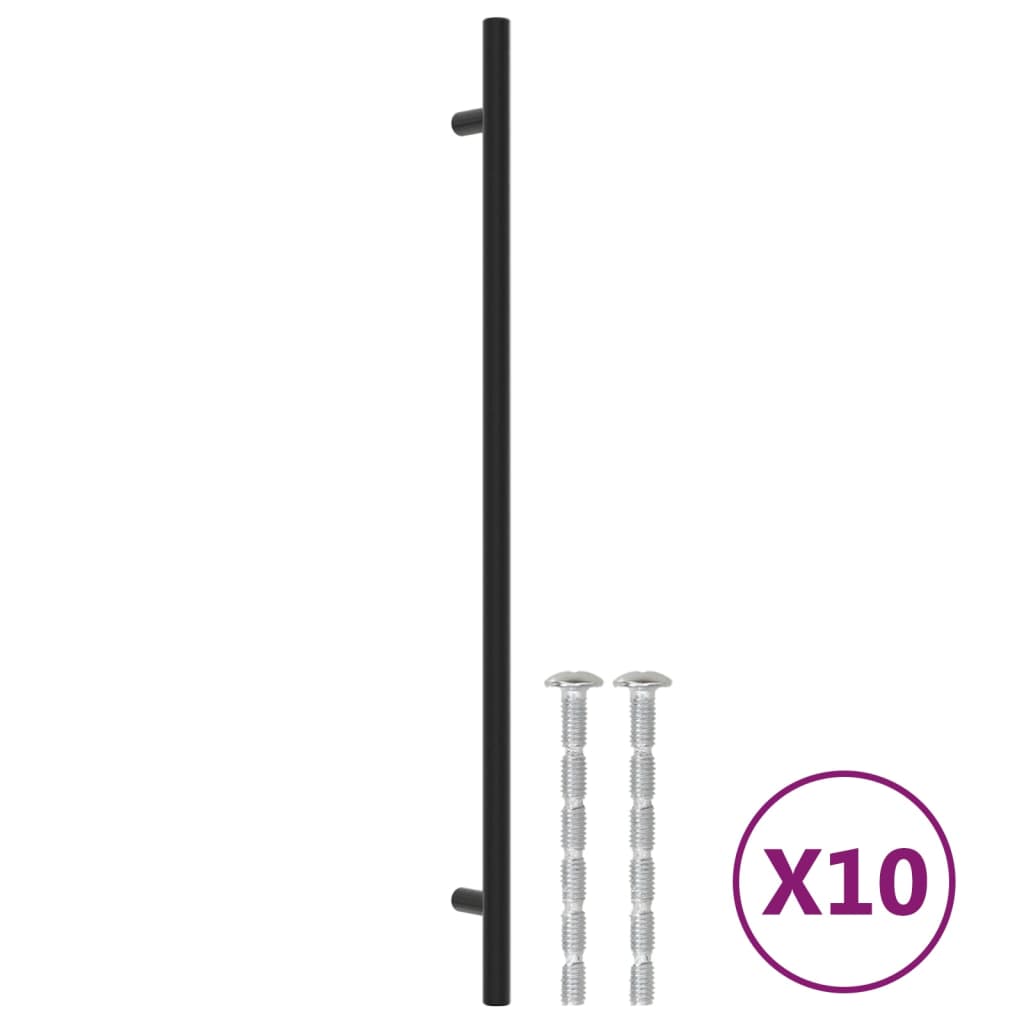 Vidaxl handvatten 10 st 320 mm roestvrij staal zwart