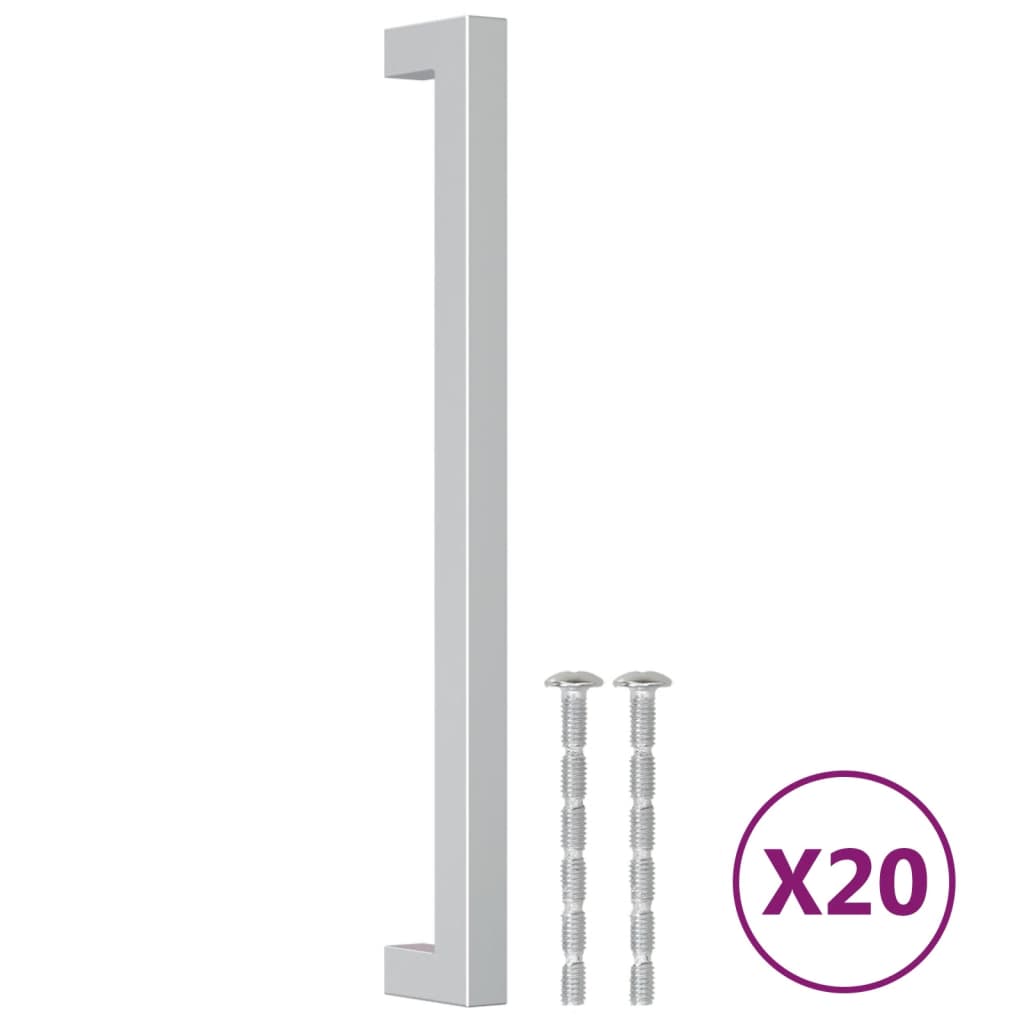 Vidaxl handvatten 20 st 224 mm roestvrij staal zilverkleurig