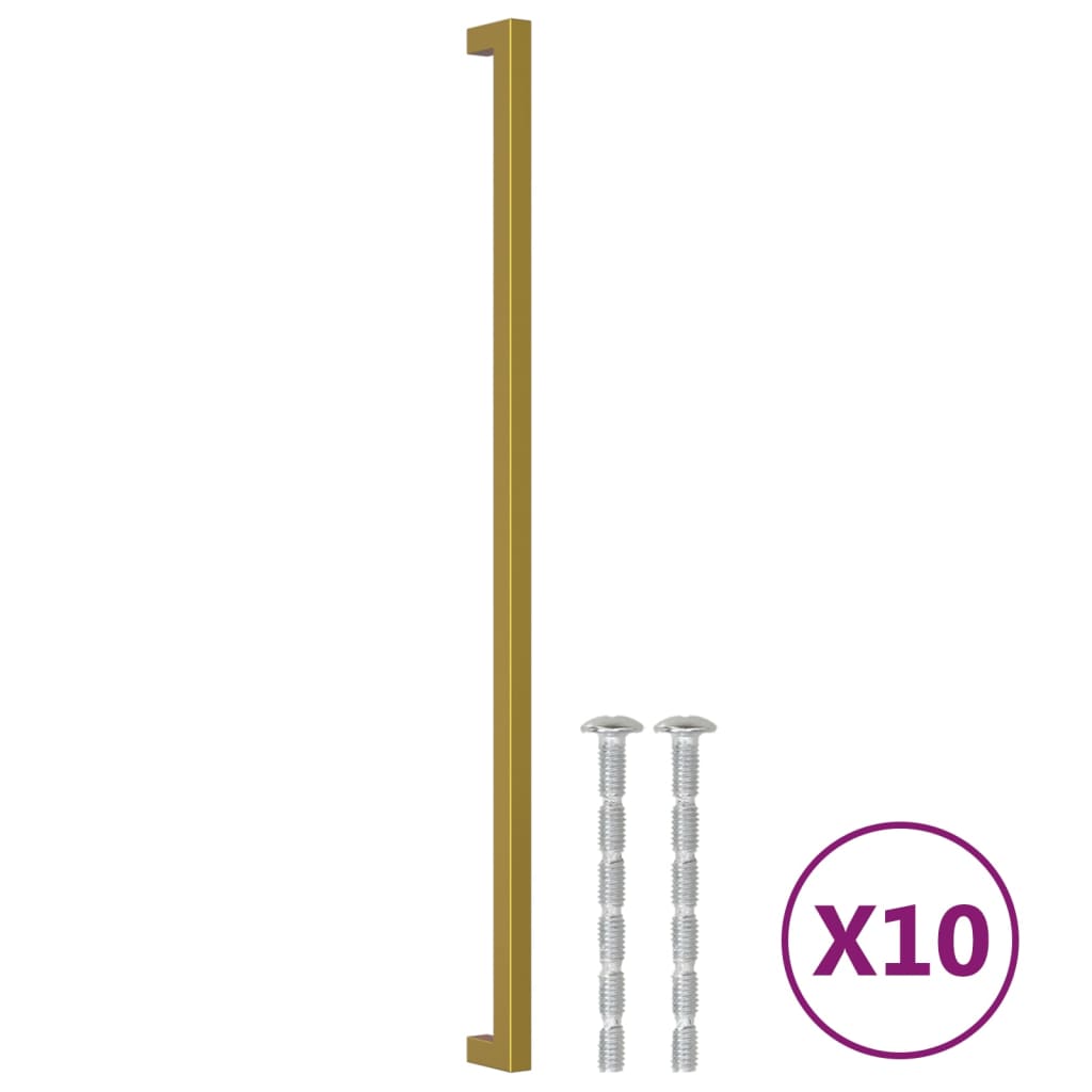 Vidaxl handvatten 10 st 480 mm roestvrij staal goudkleurig