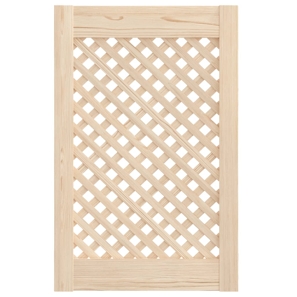 VidaXL Kastdeuren met latwerk 2 st 39,5x61,5 cm massief groenhout