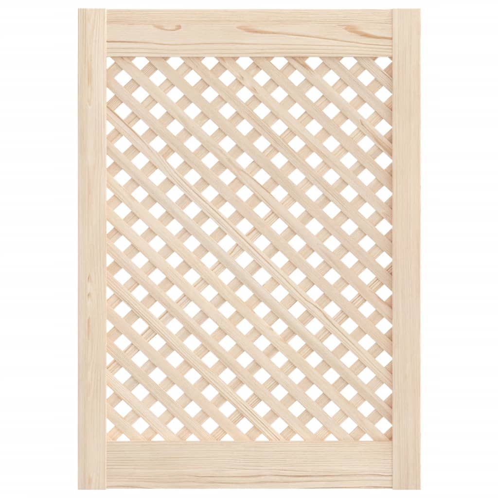 VidaXL Kastdeuren met latwerk 2 st 49,5x69 cm massief groenhout